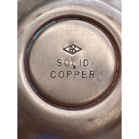 Vintage Solid Copper Fort Cody Souvenir Trinket Dish 3.5” - Picture 7 of 7
